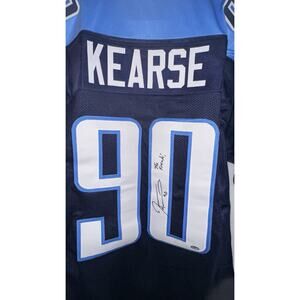 Jevon Kearse Signed Titans Custom Jersey XL Inscribed “The Freak” Schwartz COA